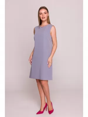 Рокля STYLOVE S408 ГЪЛЪБОВО СИВО