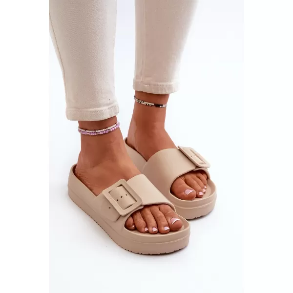  Дамски чехли BIG STAR NN274A666 BEIGE Big Star Shoes 