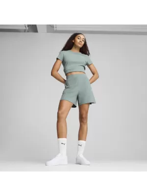 Дамски къси панталони PUMA ESS ELEVATED SHORTS 685026_30 ЗЕЛЕНА ЛУНА