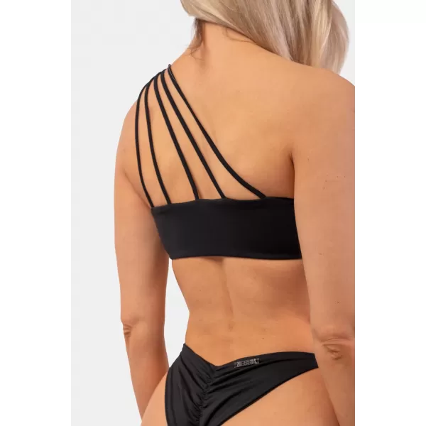 Бански костюм Bandeau с едно рамо - горна част 448 ЧЕРЕН Nebbia 