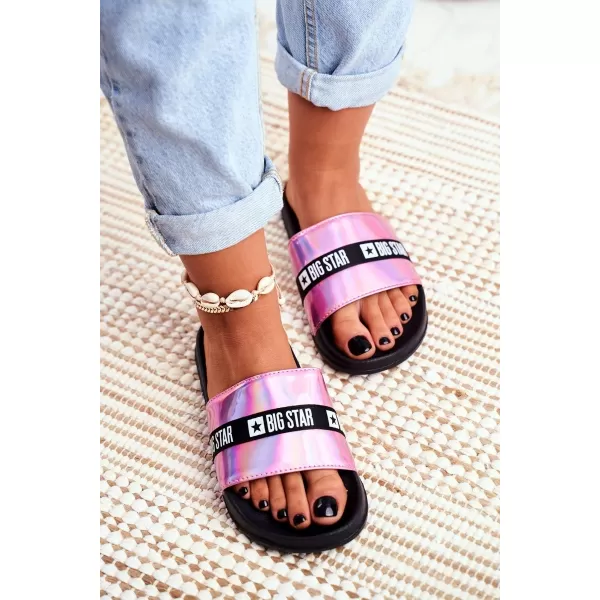  Модни дамски чехли BIG STAR GG274008 PINK Big Star Shoes 