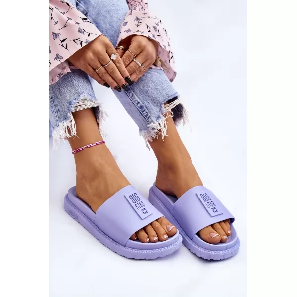  Модни дамски чехли BIG STAR JJ274A304 PURPLE Big Star Shoes 