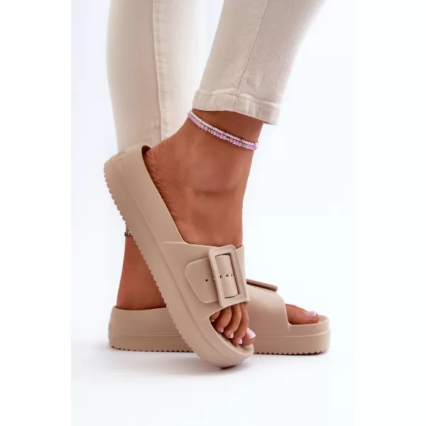  Дамски чехли BIG STAR NN274A666 BEIGE Big Star Shoes 