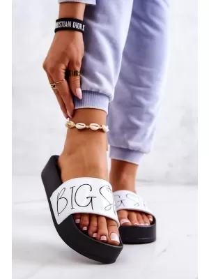 Модни дамски чехли BIG STAR JJ274A275 WHITE Big Star Shoes