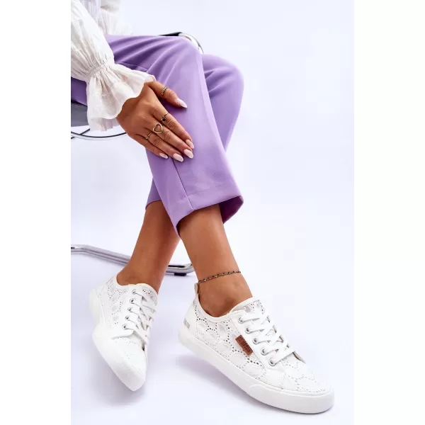  Модни дамски кецове BIG STAR W274925 WHITE Big Star Shoes 