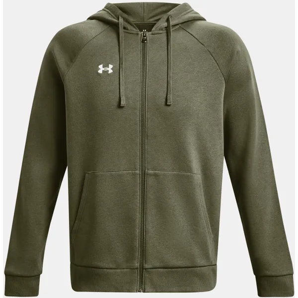  Мъжки суичър UNDER ARMOUR RIVAL FLEECE FZ HOODIE 1379767-390 ЗЕЛЕНО 