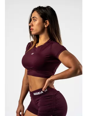 Скъсен топ с отворен гръб STRONG BEAUTY 430 ТЪМНО ЧЕРВЕНО Nebbia