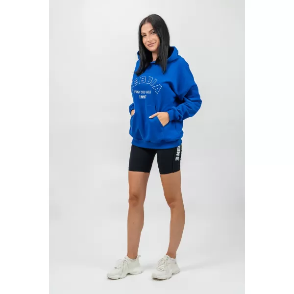  Oversize суичър с качулка GYM RAT 256 BLUE Nebbia 