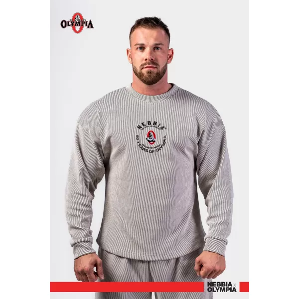  Голям суичър без качулка SIGNATURE 797 LIGHT GREY Nebbia 
