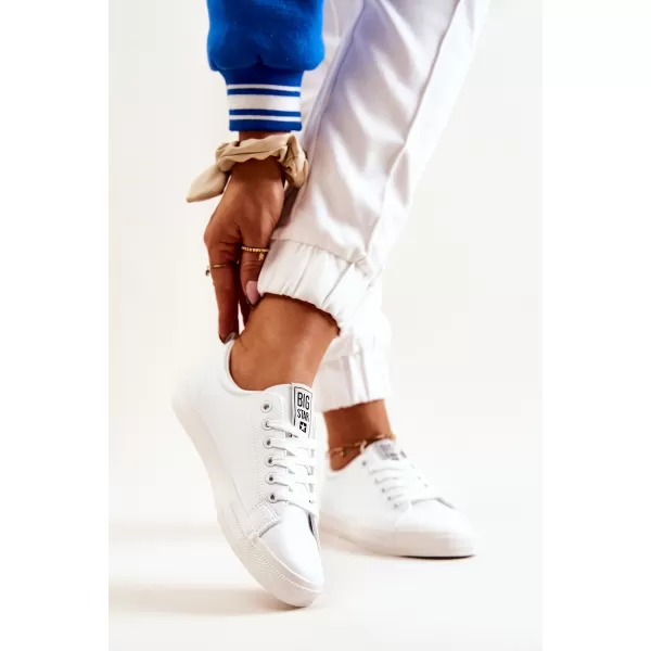  Дамски кожени кецове BIG STAR JJ274311 WHITE Big Star Shoes 