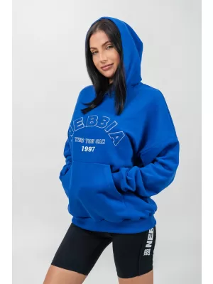Oversize суичър с качулка GYM RAT 256 BLUE Nebbia
