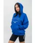 Oversize суичър с качулка GYM RAT 256 BLUE Nebbia