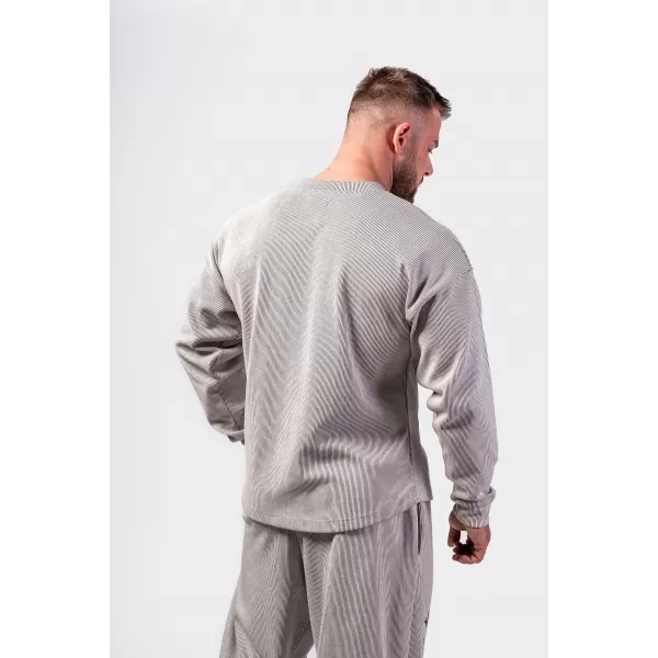  Голям суичър без качулка SIGNATURE 797 LIGHT GREY Nebbia 