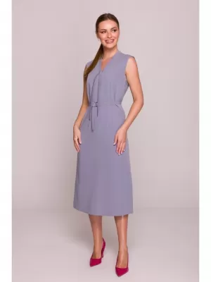 Рокля STYLOVE S410 ГЪЛЪБОВО СИВО