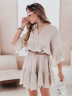Рокля DSTREET LYVONNE EY2615 БЕЖОВО