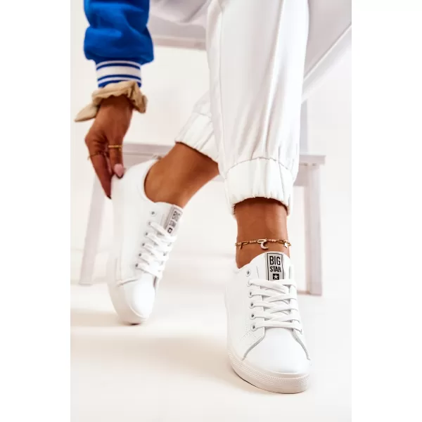  Дамски кожени кецове BIG STAR JJ274311 WHITE Big Star Shoes 