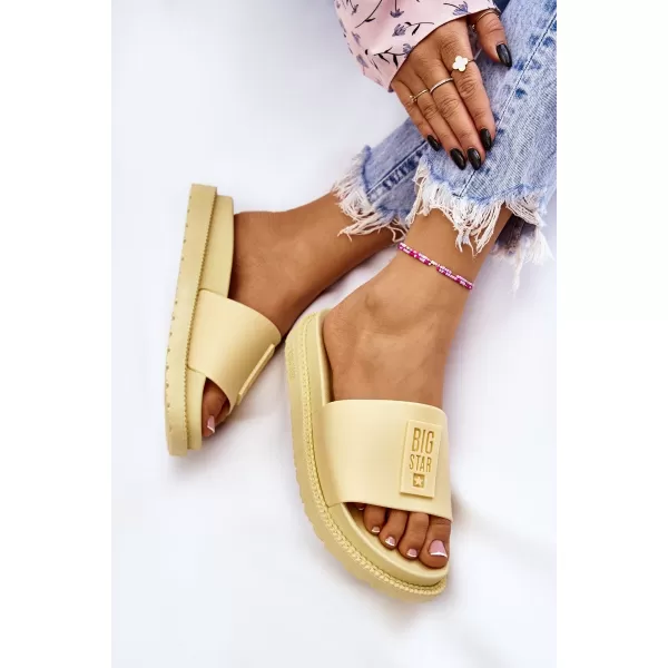  Дамски чехли BIG STAR JJ274A305 YELLOW Big Star Shoes 