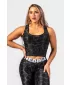 ВДЪХНОВЕН ОТ ПРИРОДАТА спортен изрязан горнище Racer back” 549 BLACK Nebbia