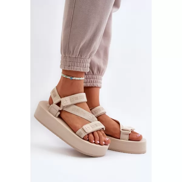  Дамски сандали BIG STAR NN274A528 BEIGE Big Star Shoes 