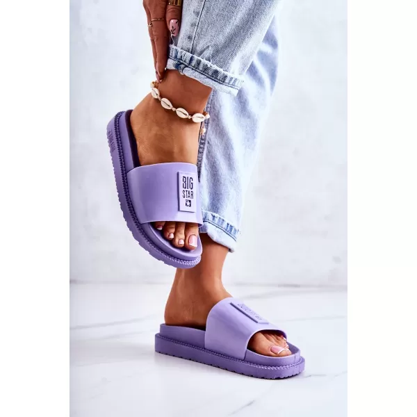 Модни дамски чехли BIG STAR JJ274A304 PURPLE Big Star Shoes 