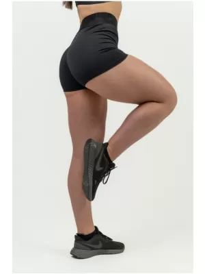 Дамски компресионни шорти с висока талия INTENSE Leg Day 832 BLACK Nebbia