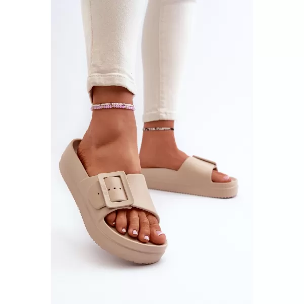  Дамски чехли BIG STAR NN274A666 BEIGE Big Star Shoes 