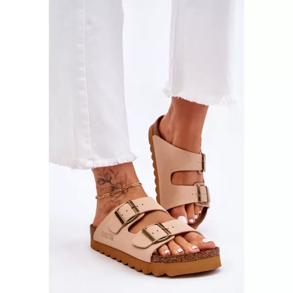  Дамски чехли BIG STAR LL274745 BEIGE Big Star Shoes 