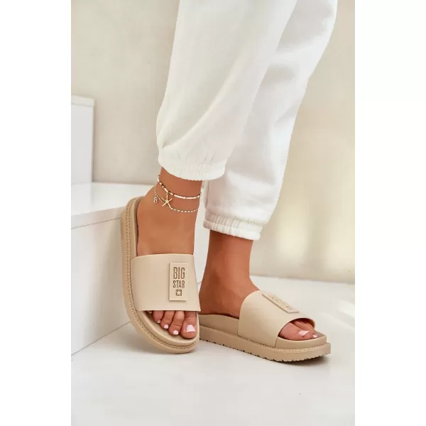  Дамски чехли BIG STAR LL274A210 BEIGE Big Star Shoes 