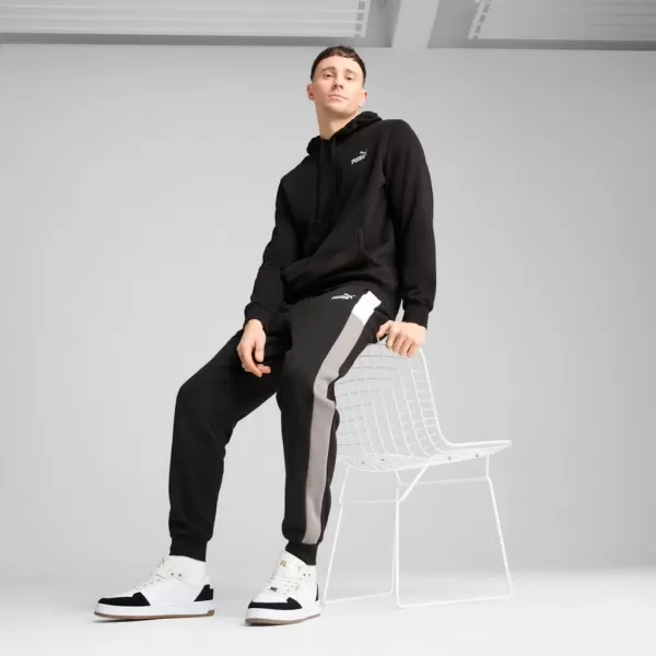  Мъжки спортен панталон PUMA ESS BLOCK SWEATPANTS FL CL 684688-01 ЧЕРЕН 