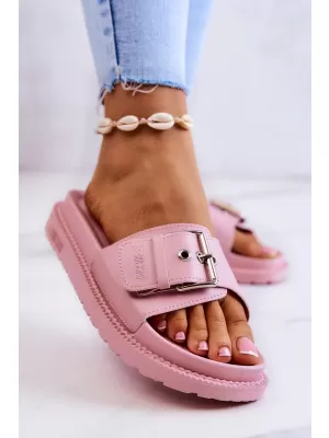 Модни дамски чехли BIG STAR JJ274A308 PINK Big Star Shoes