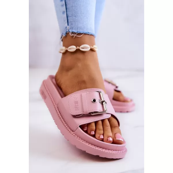  Модни дамски чехли BIG STAR JJ274A308 PINK Big Star Shoes 
