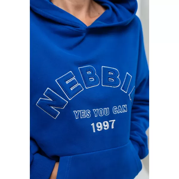  Oversize суичър с качулка GYM RAT 256 BLUE Nebbia 