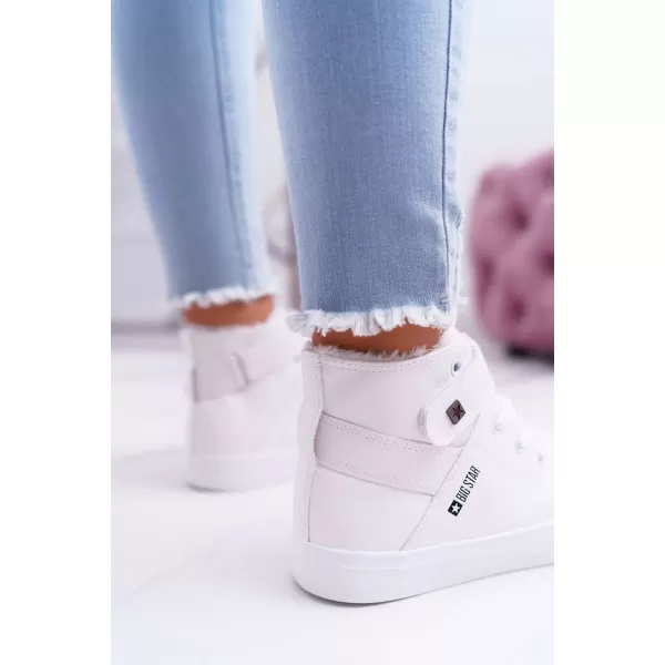  Дамски кожени боти BIG STAR V274541FW WHITE Big Star Shoes 