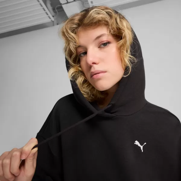  Дамска суитчър PUMA WARDROBE ESS RELAXED CROPPED HOODIE TR 629746-01 ЧЕРНО 