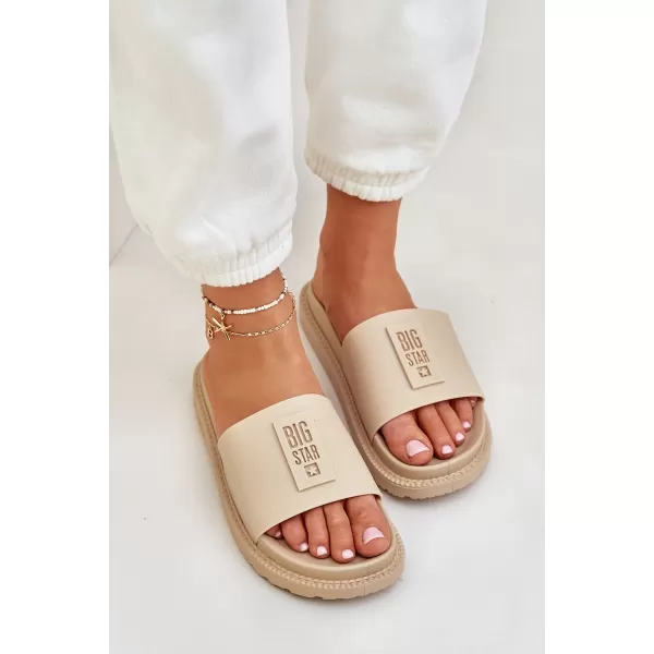  Дамски чехли BIG STAR LL274A210 BEIGE Big Star Shoes 