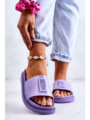 Модни дамски чехли BIG STAR JJ274A304 PURPLE Big Star Shoes