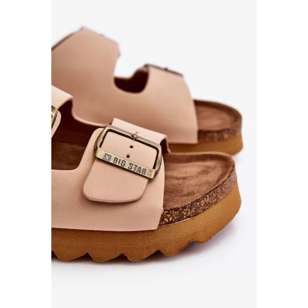  Дамски чехли BIG STAR LL274745 BEIGE Big Star Shoes 