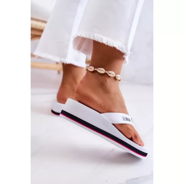  Дамски джапанки на клин BIG STAR JJ274A333 WHITE Big Star Shoes 