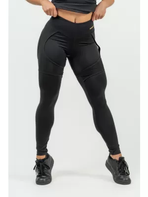 Дамски спортен клин с мрежа INTENSE 838 Gold BLACK/GOLD Nebbia