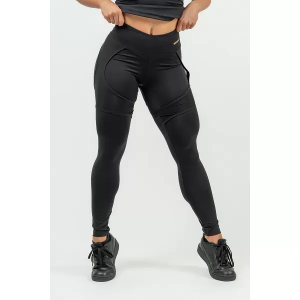  Дамски спортен клин с мрежа INTENSE 838 Gold BLACK/GOLD Nebbia 