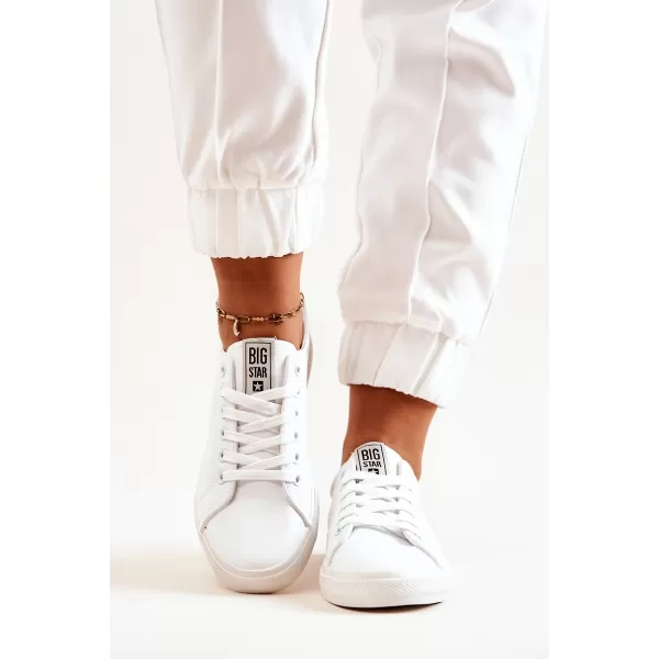  Дамски кожени кецове BIG STAR JJ274311 WHITE Big Star Shoes 
