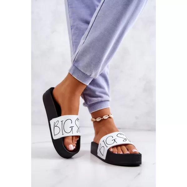  Модни дамски чехли BIG STAR JJ274A275 WHITE Big Star Shoes 