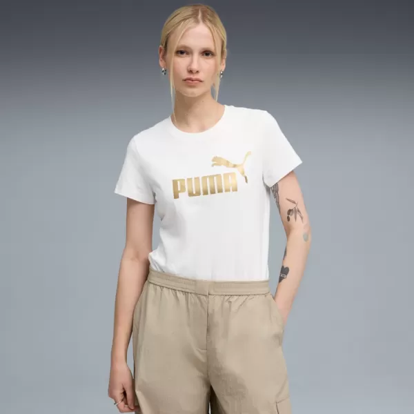  Риза PUMA ESS METALLIC NO. 1 LOGO TEE 631536-52 БЯЛ 