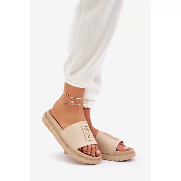  Дамски чехли BIG STAR LL274A210 BEIGE Big Star Shoes 
