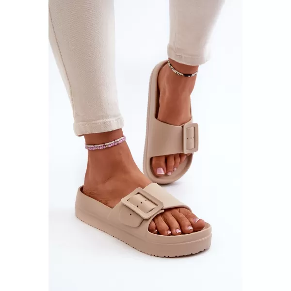  Дамски чехли BIG STAR NN274A666 BEIGE Big Star Shoes 