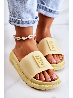 Дамски чехли BIG STAR JJ274A305 YELLOW Big Star Shoes