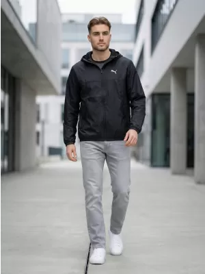 Мъжка ветровка PUMA ESS REGULAR WINDBREAKER 684625-01 ЧЕРЕН