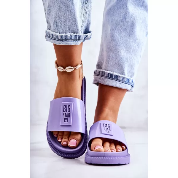  Модни дамски чехли BIG STAR JJ274A304 PURPLE Big Star Shoes 