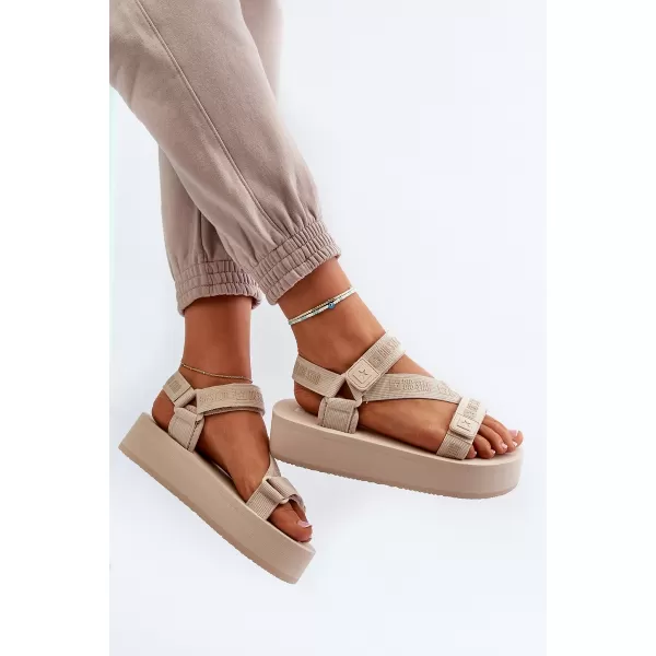  Дамски сандали BIG STAR NN274A528 BEIGE Big Star Shoes 