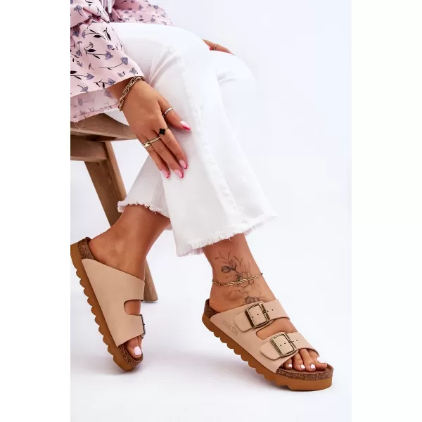  Дамски чехли BIG STAR LL274745 BEIGE Big Star Shoes 